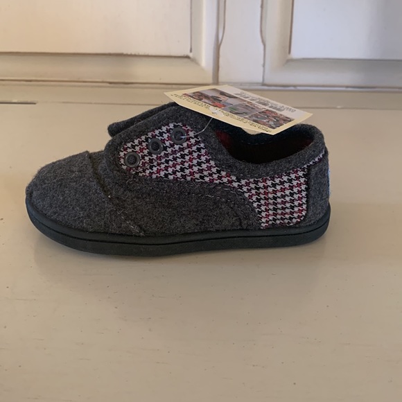 TOMS Size Tiny 7 Multi Houndstooth toddler - Picture 7 of 8